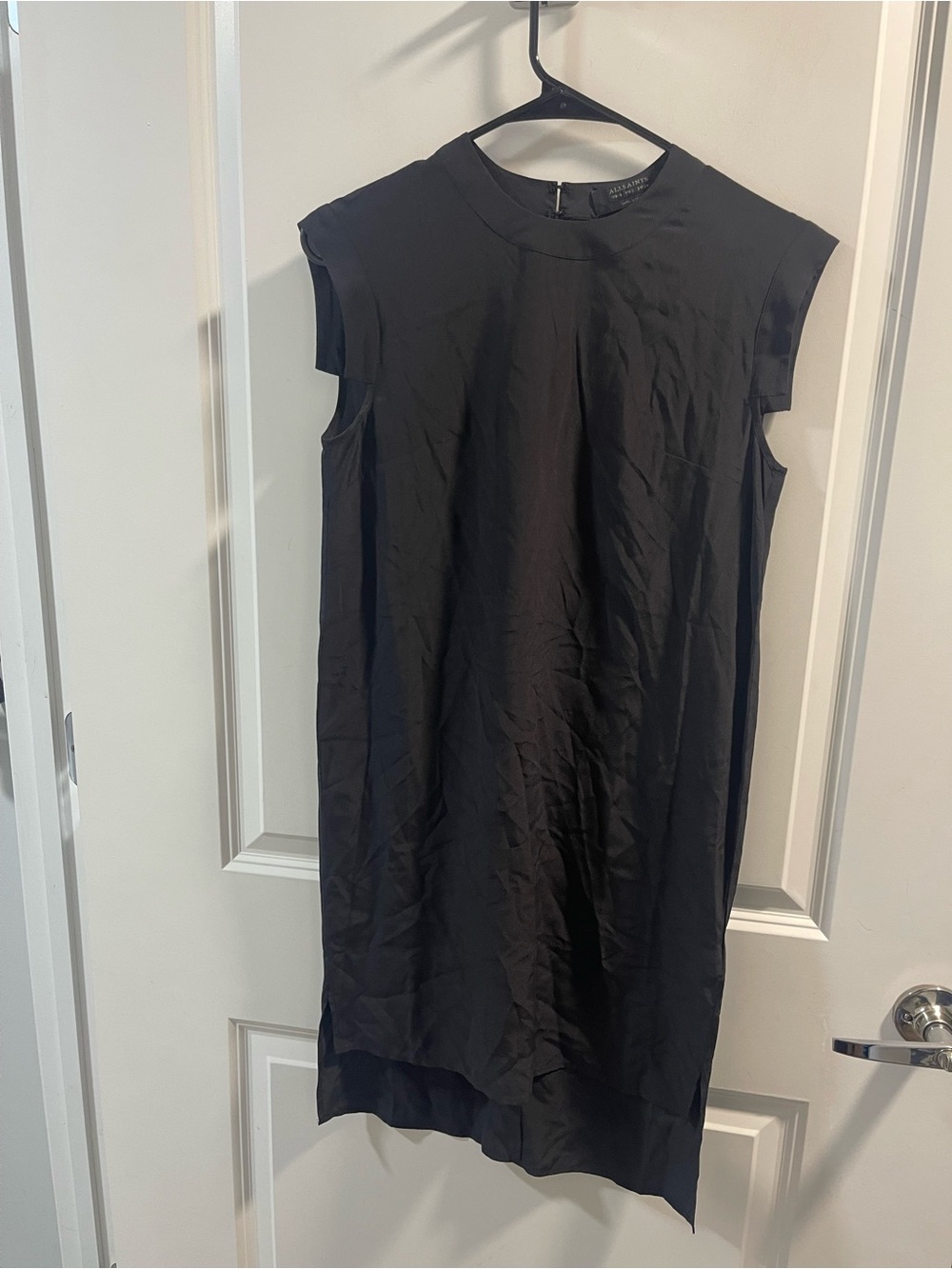 AllSaints Black Sleeveless Shift Dress